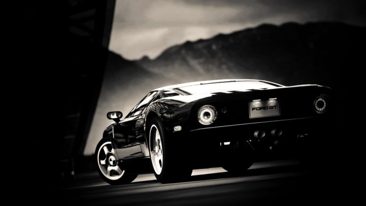 black, And, White, Video, Games, Cars, Ford, Gt, Gran, Turismo, 5, Races, Playstation HD Wallpaper Desktop Background