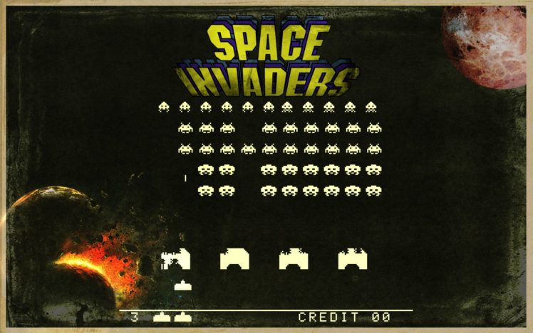 outer, Space, Stars, Vintage, Old, Planets, School, Space, Invaders, Retro, Games HD Wallpaper Desktop Background