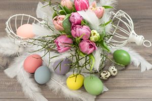 eggs, Tulips, Flowers, Easter