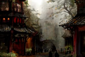 video, Games, Guild, Wars, Concept, Art, Asian, Architecture, Arches