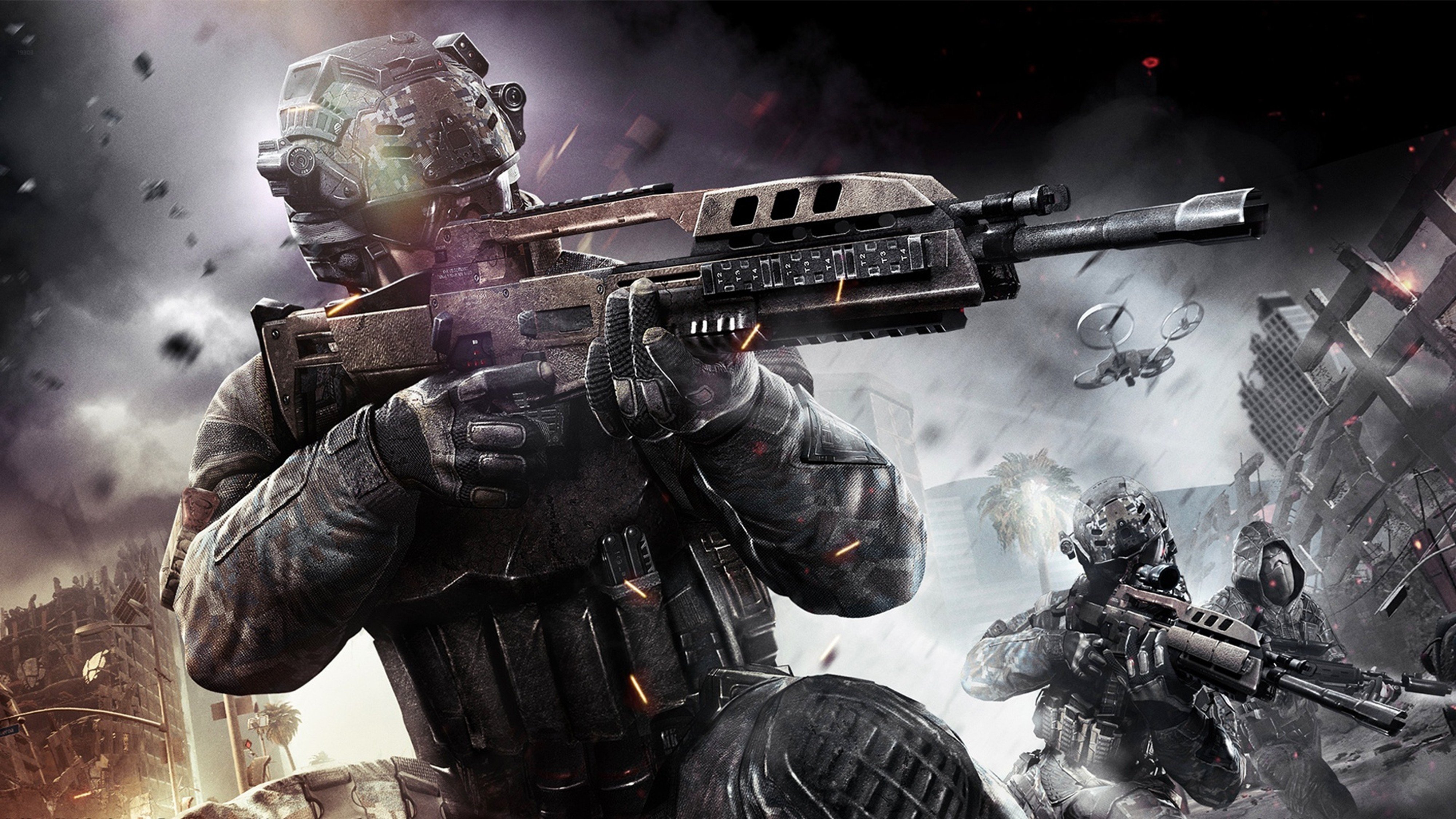 call of dutyb, Lack ops 2, Game, Rifle, 4000x2250 Wallpaper