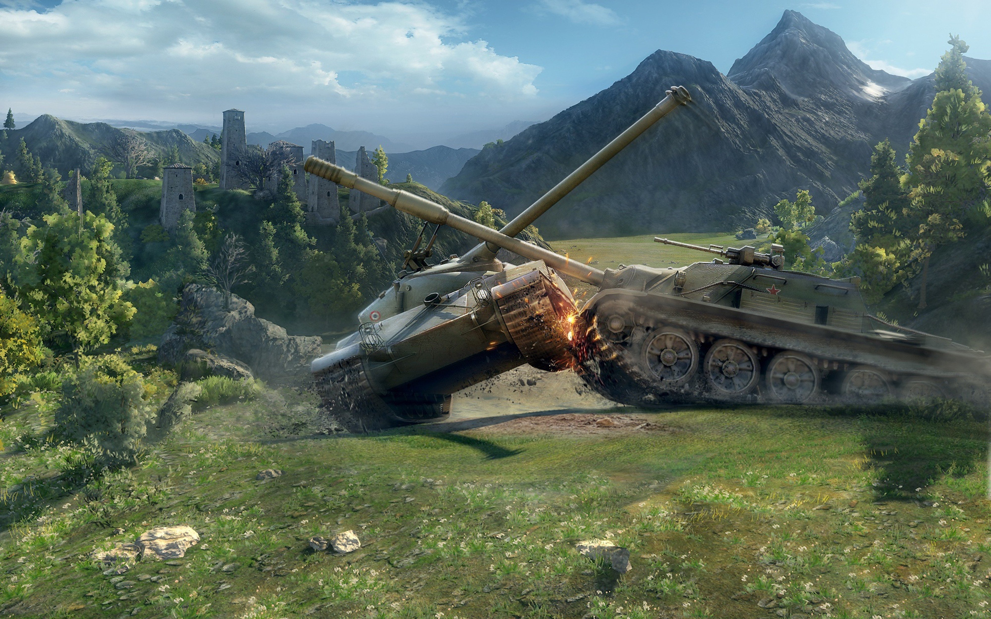 world of tanks, Battle, Game, 4000x2500 Wallpaper