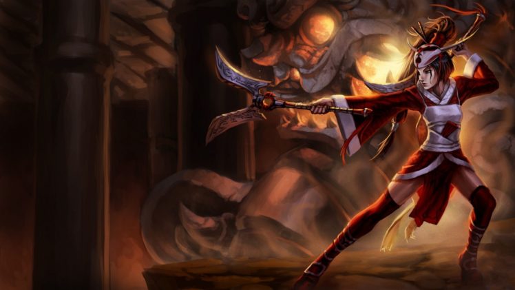 league, Of, Legends, Fantasy, Art, Warrior, Weapons, Sword HD Wallpaper Desktop Background