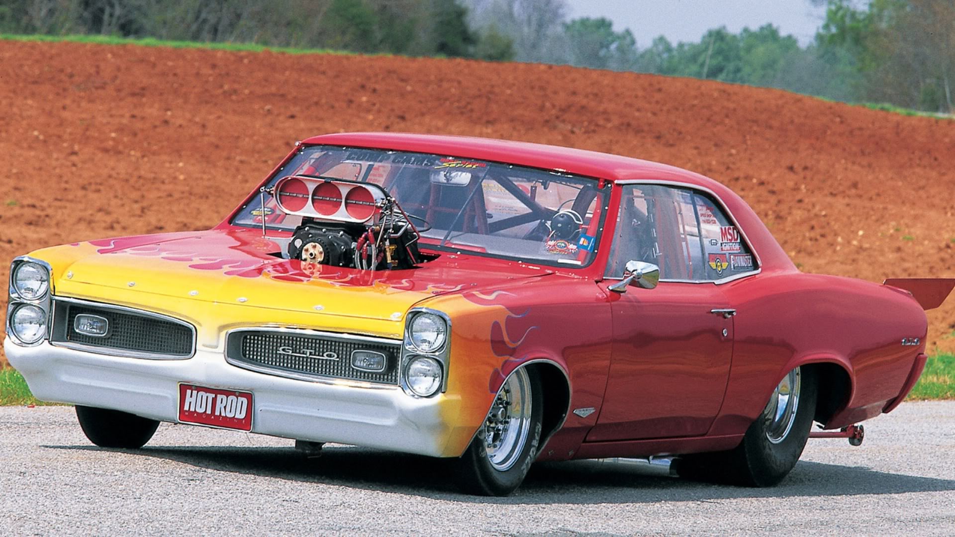 1966, Pontiac, Gto, Drag, Racing, Hot, Rod, Muscle, Cars, Engine, Blown Wallpaper