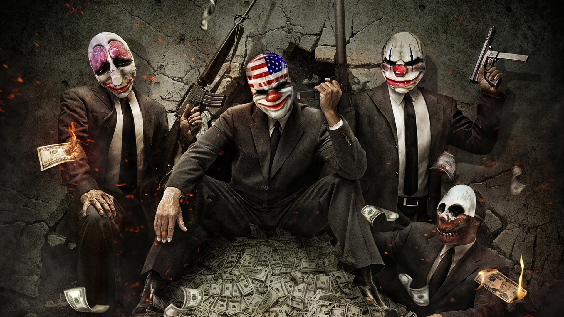 payday, Action, Co op, Shooter, Tactical, Stealth, Crime Wallpaper