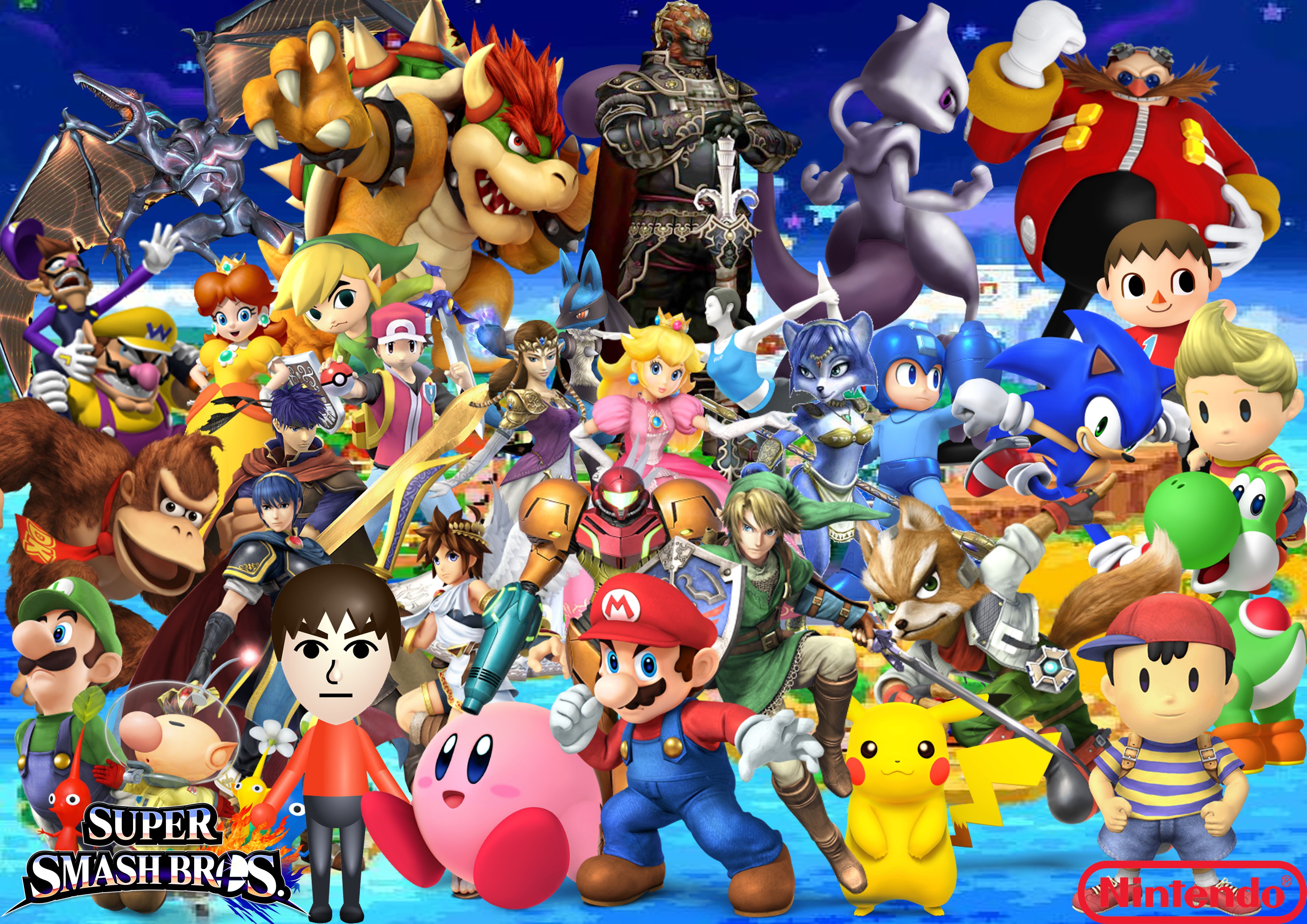 super, Smash, Bros, Nintendo, Family, Fighting, Action, Platform Wallpaper