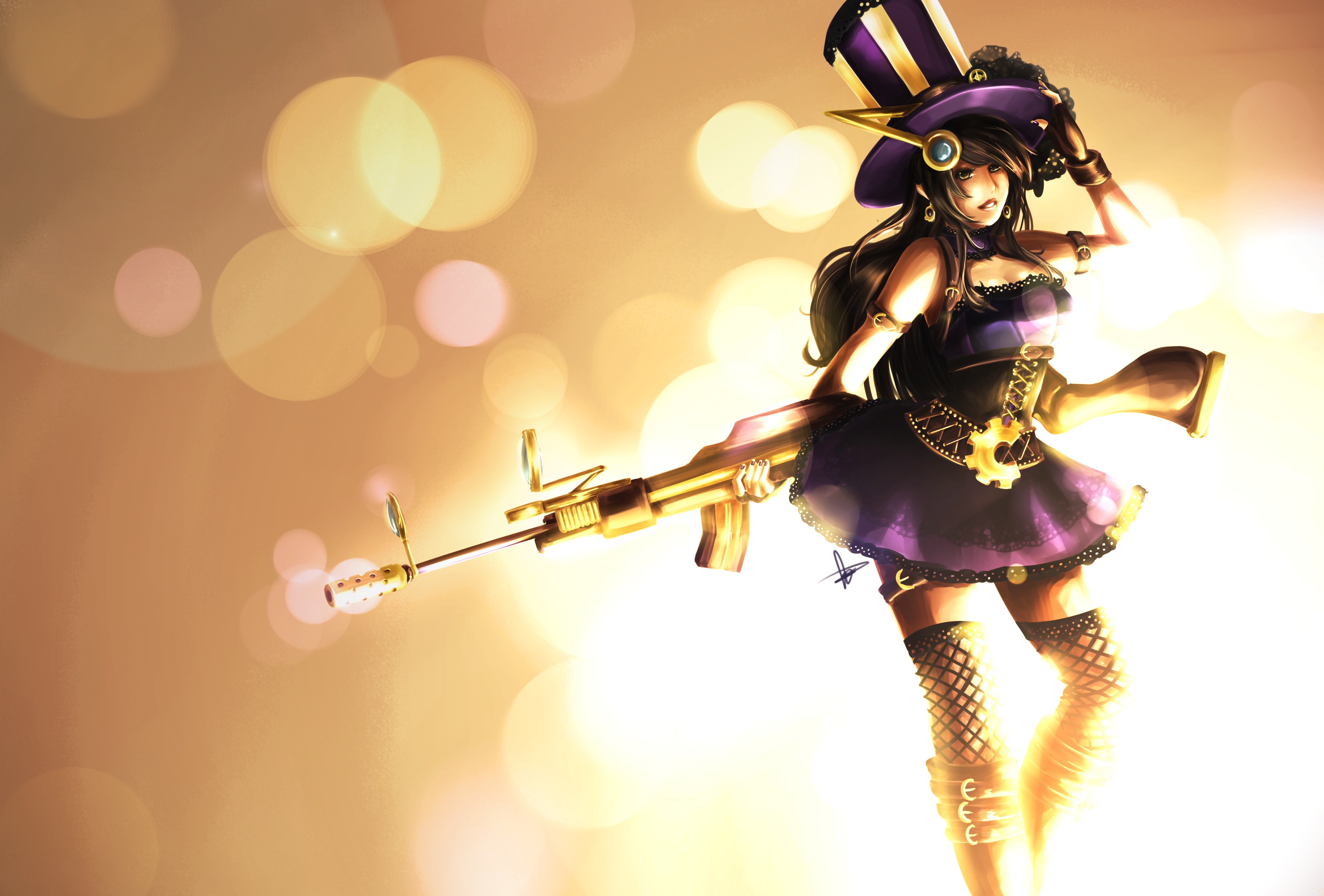 league, Of, Legends, Weapons, Guns, Girl Wallpaper