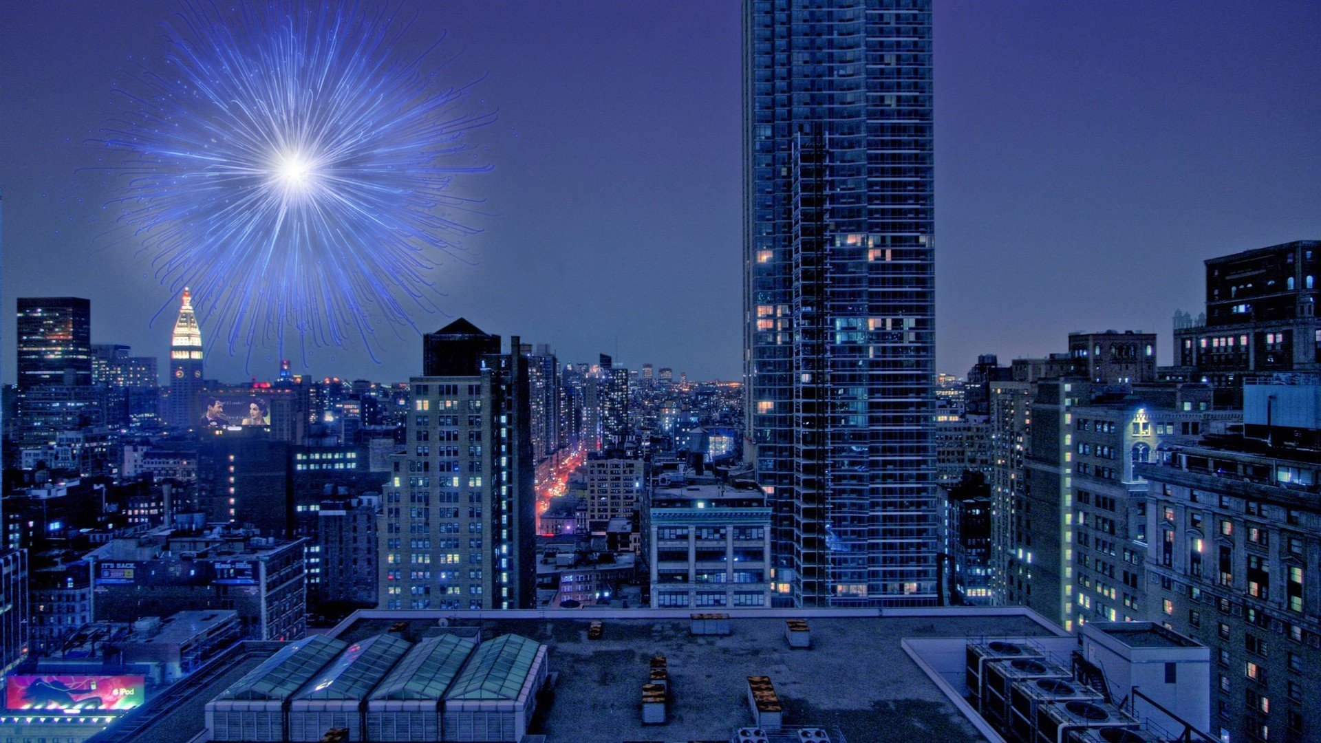 fireworks, City, Cities, Night Wallpaper
