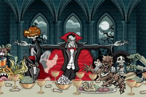 halloween, Dark, Vampire, Skull, Monsters, Creatures, Spooky