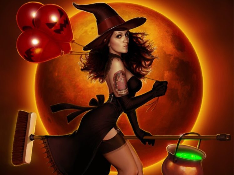 horror, Halloween, Witch, Fantasy HD Wallpaper Desktop Background