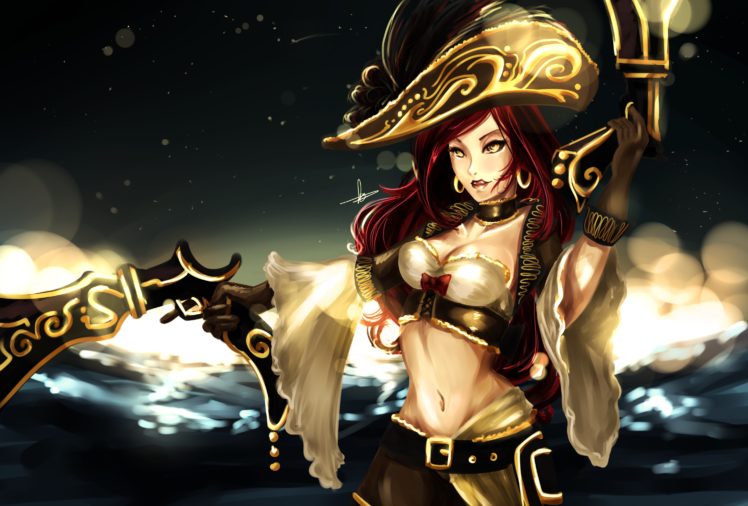 league, Of, Legends, Miss, Fortune, Girl, Sea, Guns HD Wallpaper Desktop Background