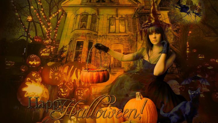 halloween, Gothic, Witch HD Wallpaper Desktop Background