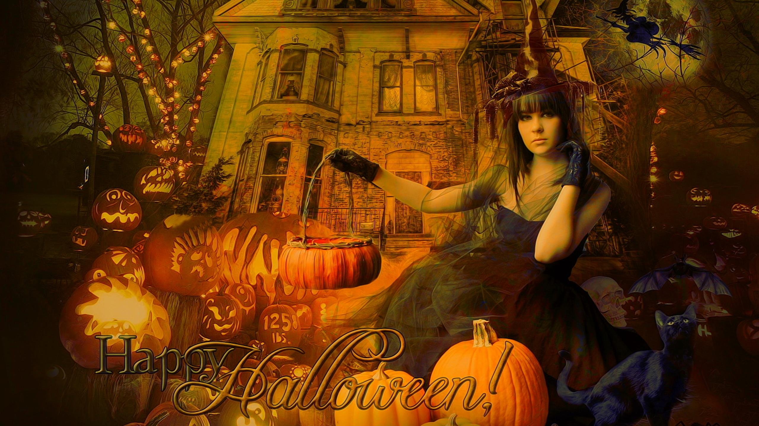 halloween, Gothic, Witch Wallpaper