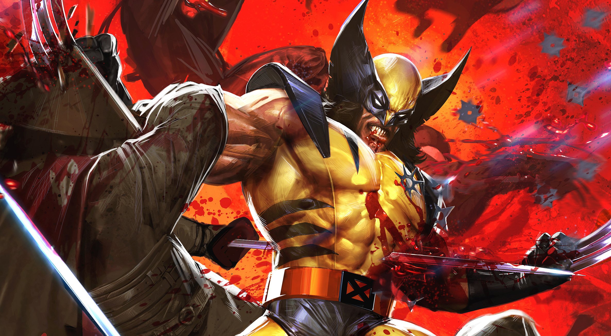 battle, Heroes, Comics, Wolverine, Fantasy, Warrior Wallpaper