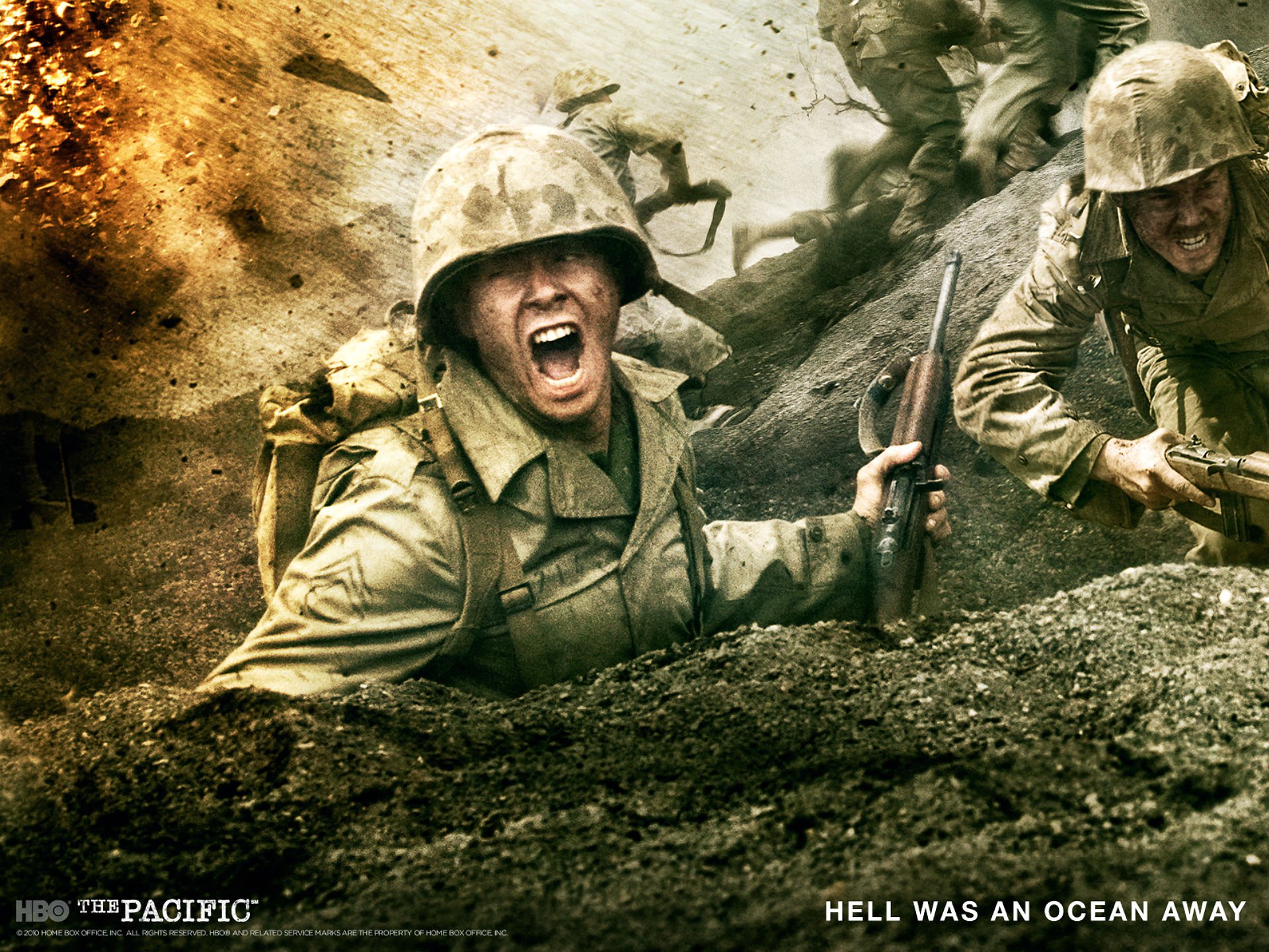 the, Pacific, Hbo, Series, Action, Adventure, Drama, Military, War, Wwll Wallpaper