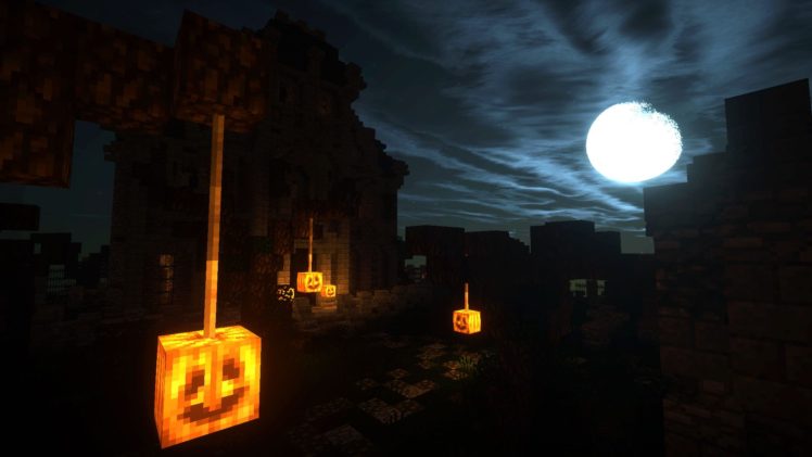 halloween, Minecraft HD Wallpaper Desktop Background