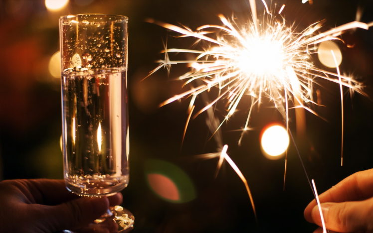 wine, Lights, New, Year, Drinks, Fire HD Wallpaper Desktop Background