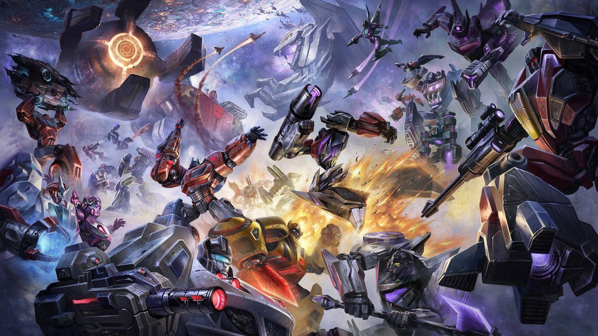 transformers, Fall, Cybertron, Sci fi, Mecha, Action, Fighting, Shooter Wallpaper