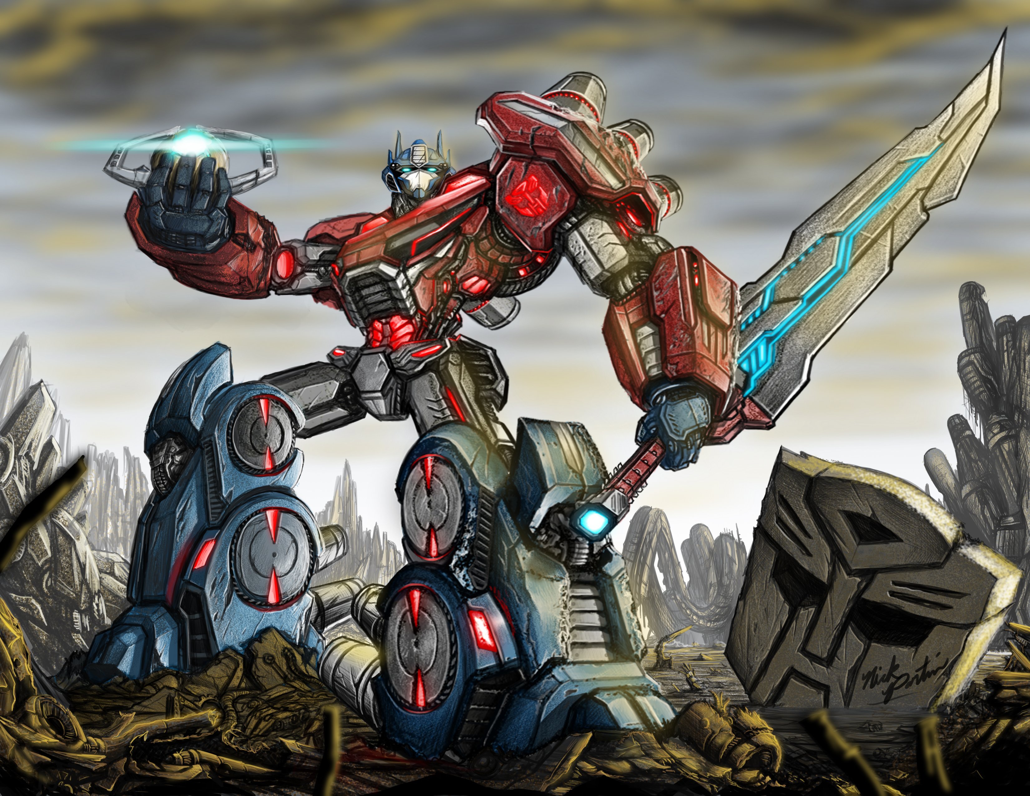 transformers, Fall, Cybertron, Sci fi, Mecha, Action, Fighting, Shooter Wallpaper