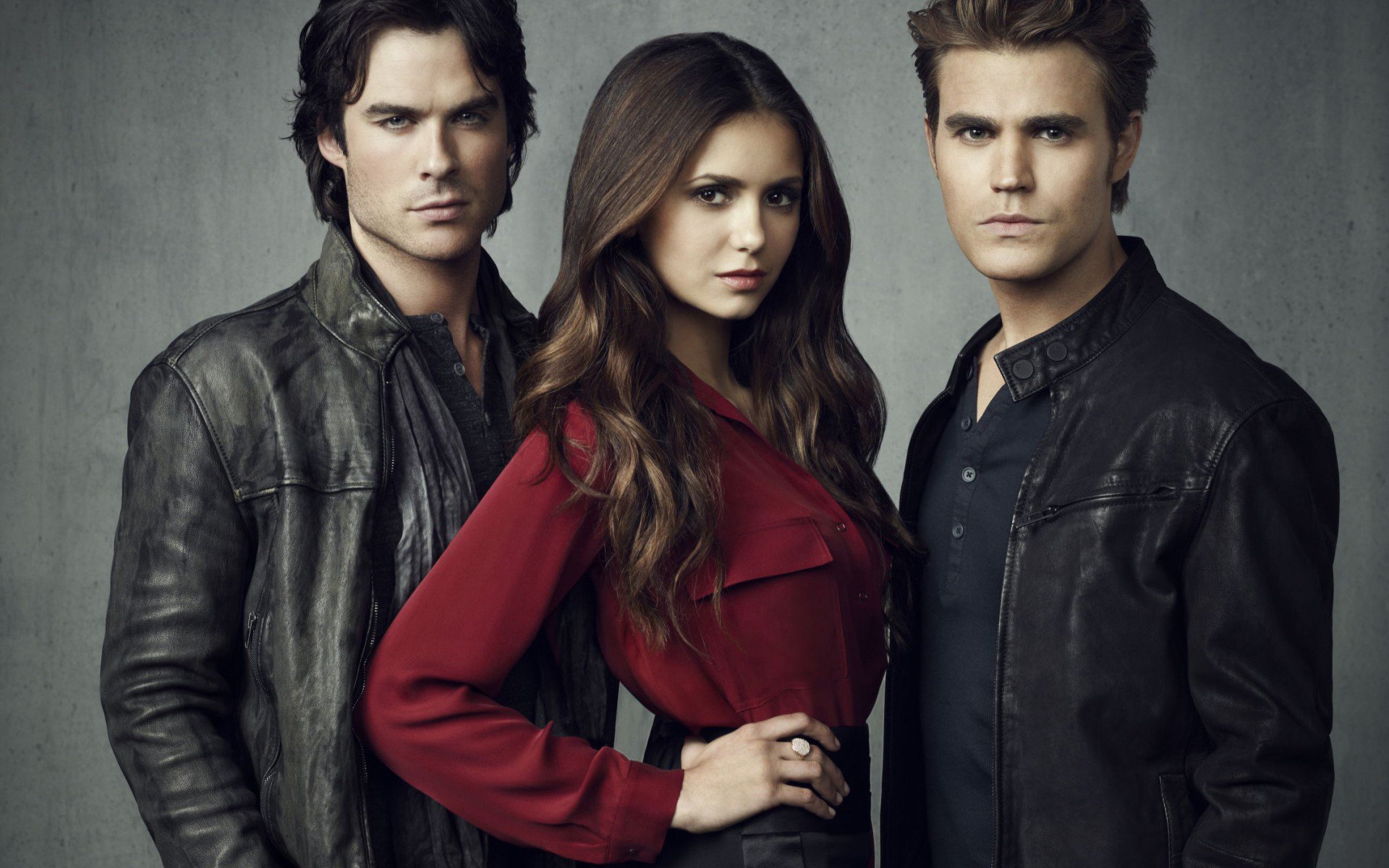 vampire, Diaries, Tv, Serie, Show, Nina, Dobrev, Paul, Wesley, Ian, Somerhalder Wallpaper