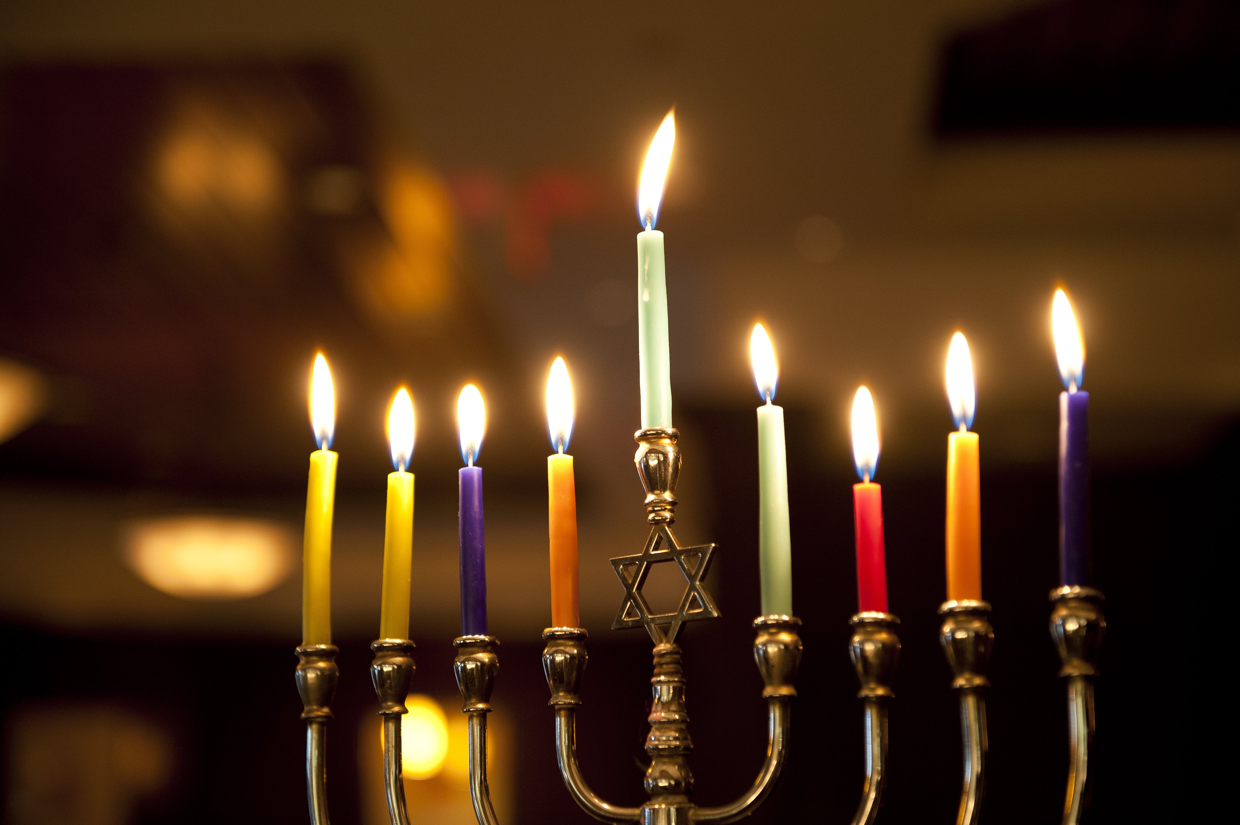 hanukkah, Menorah, Candles Wallpaper