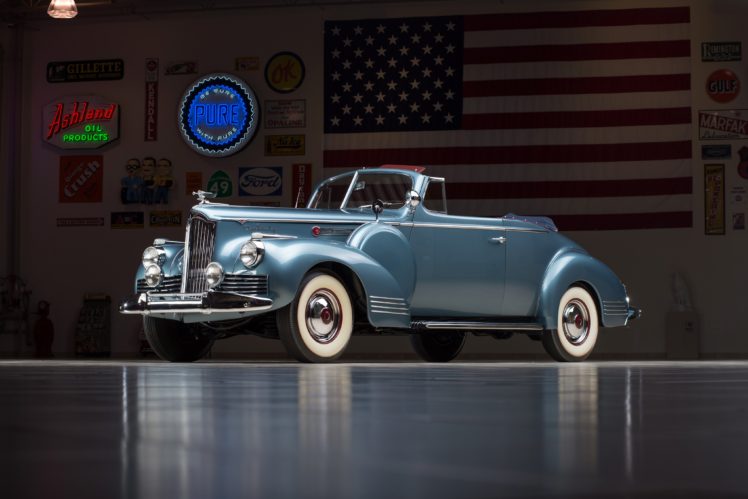 1942, Packard, 160, Super, Eight, Convertible,  2023 1579 , Luxury, Retro HD Wallpaper Desktop Background