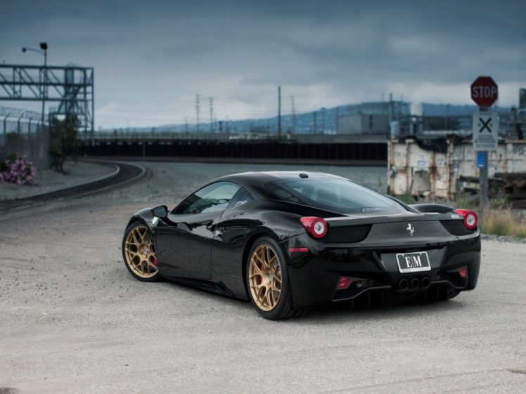 black, Cars, Vehicles, Supercars, Ferrari, 458, Italia, Black, Cars HD Wallpaper Desktop Background