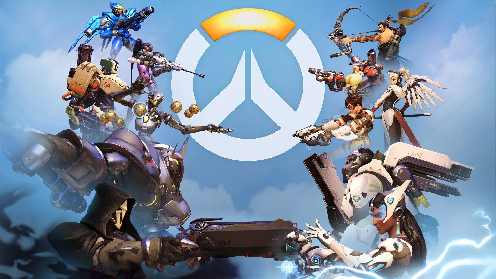 overwatch, Shooter, Action, Fighting, Sci fi, Mecha, Strategy Wallpaper