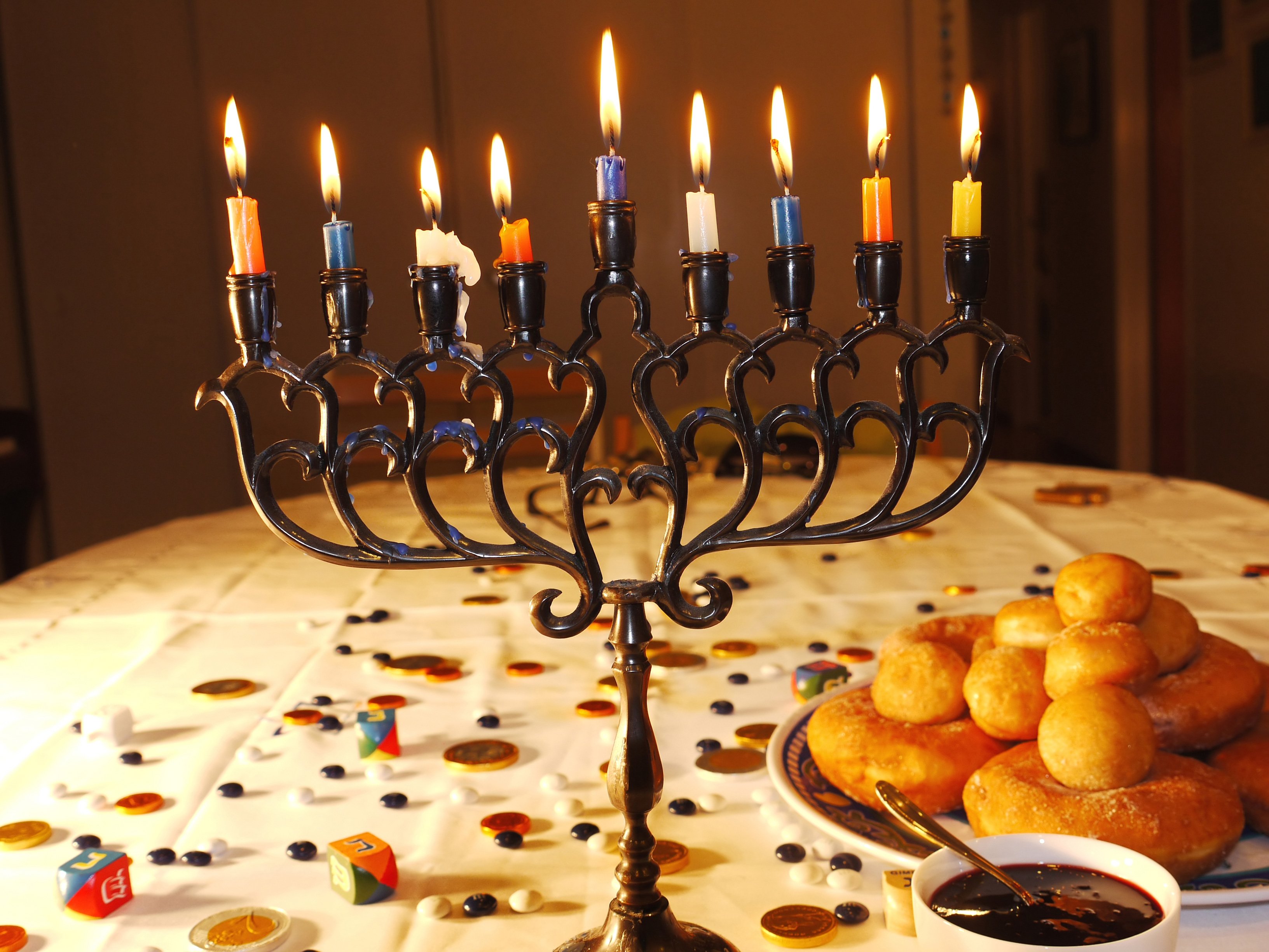 hanukkah, Jewish, Festival, Holiday, Candelabrum, Candle, Menorah, Hanukiah, Chanukah Wallpaper