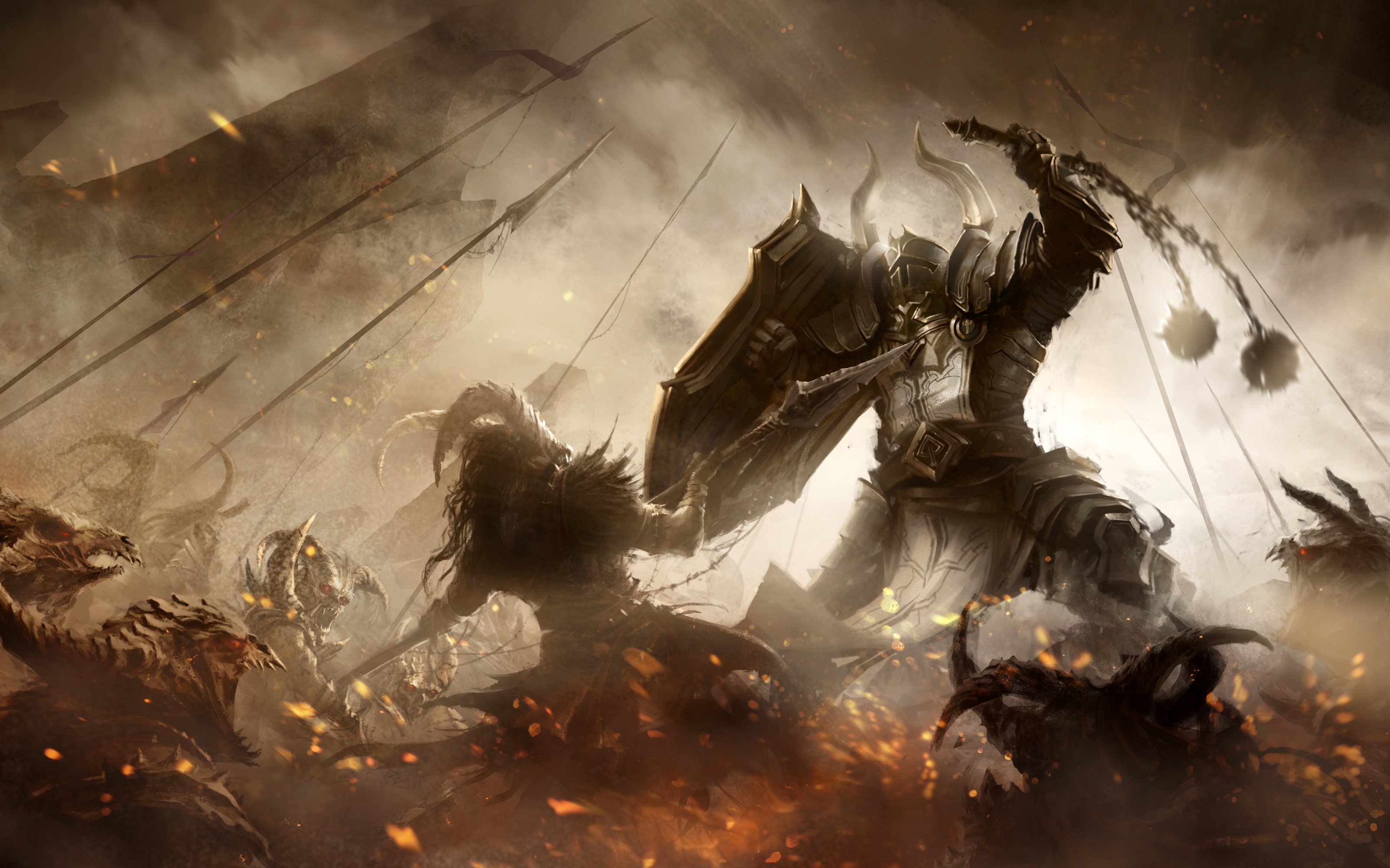 diablo, Iii, Fantasy, Action, Rpg, Fighting, Warrior Wallpaper
