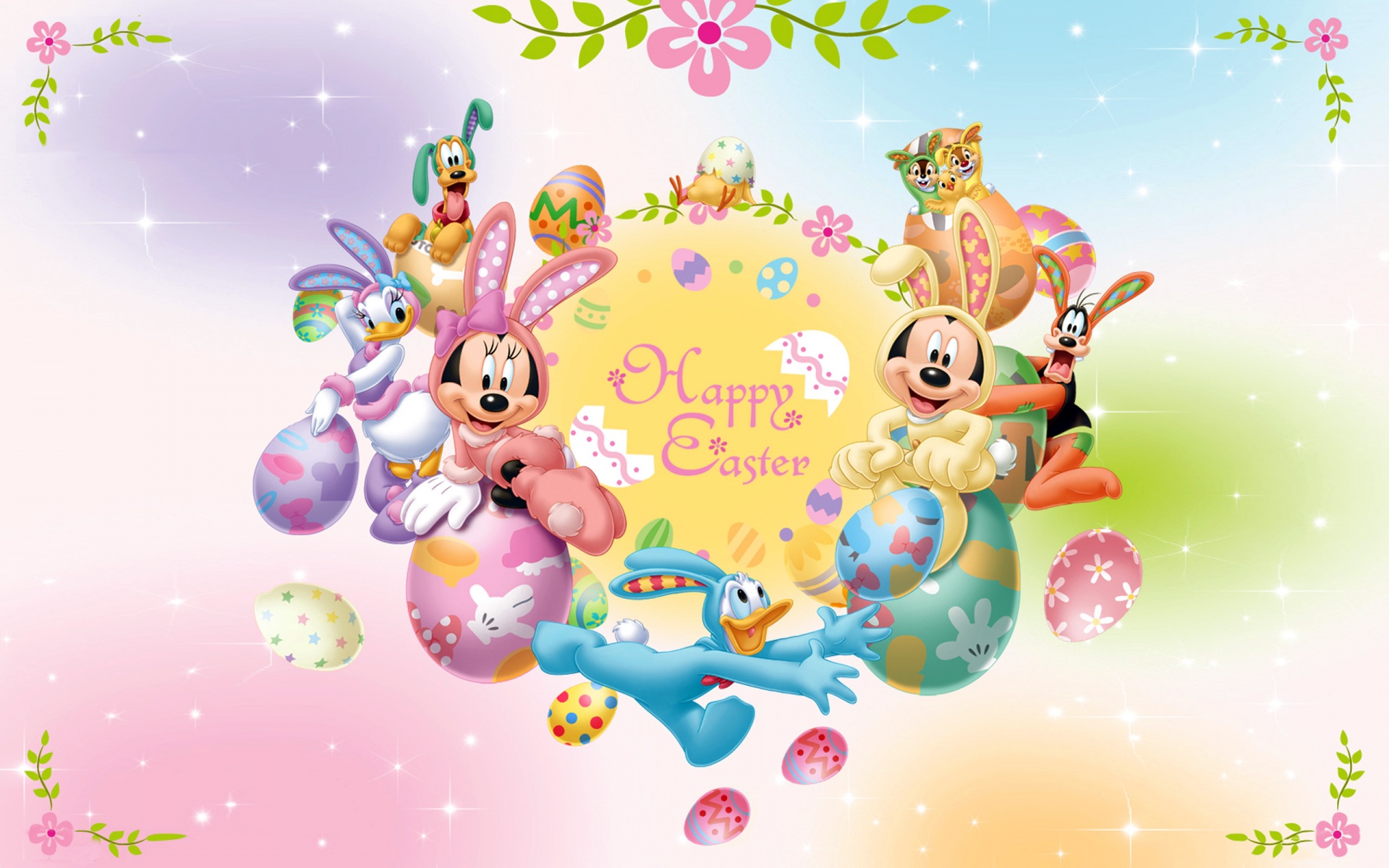mickey, Mouse, And, Friends, Easter 1920x1200 Wallpaper