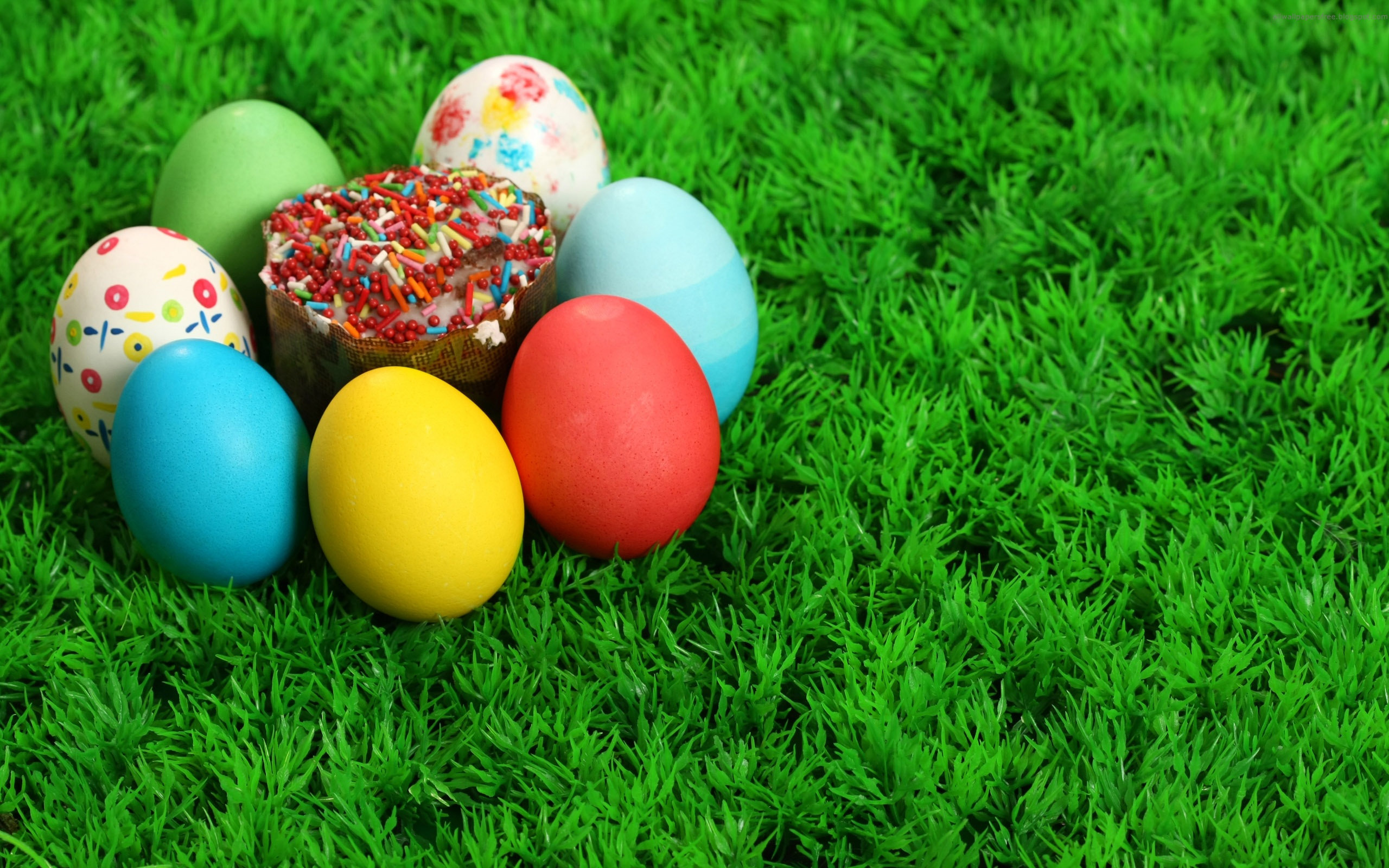 colored, Easter, Eggs Wallpaper