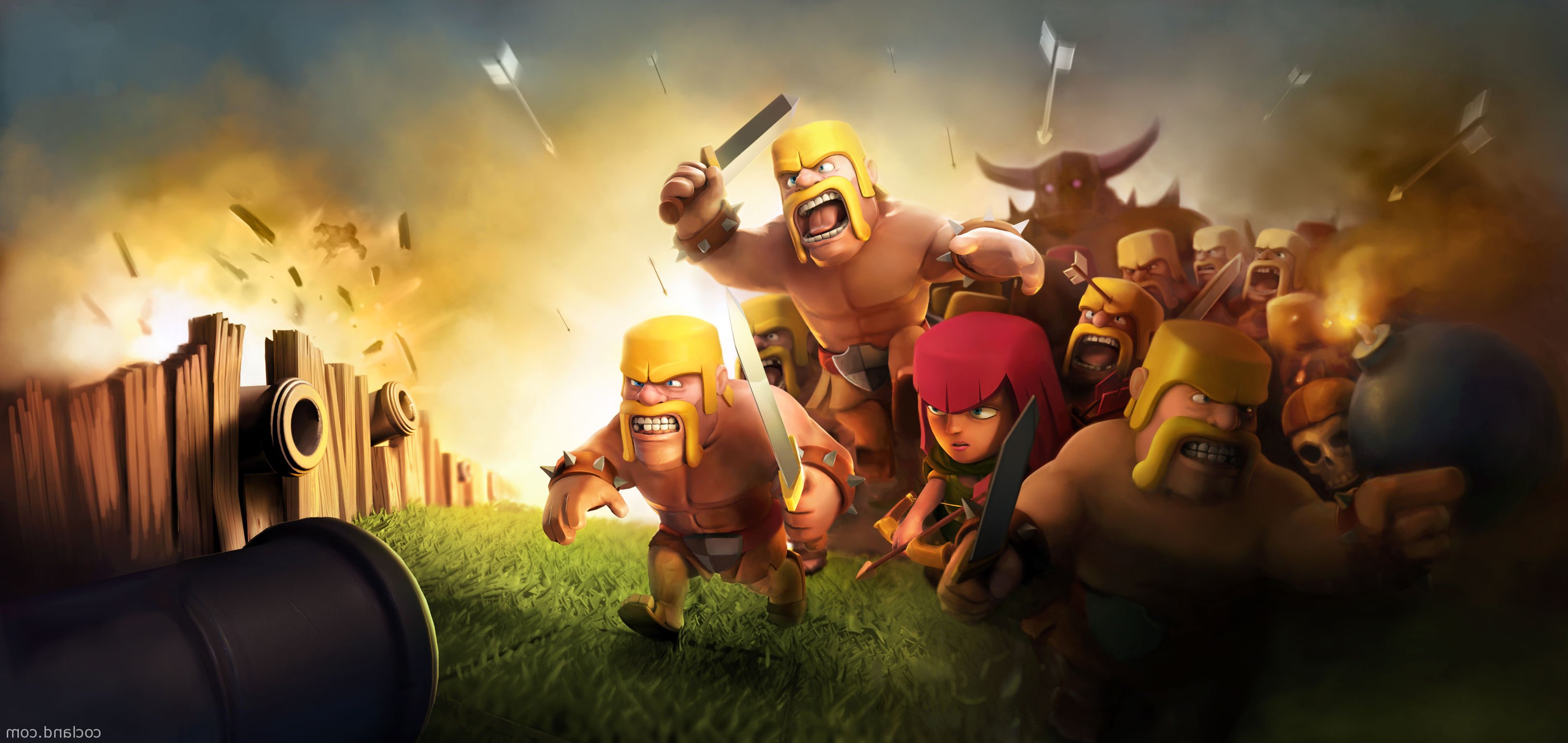 clash, Of, Clans, Fantasy, Fighting, Family, Action, Adventure, Strategy, 1clashclans, Warrior Wallpaper