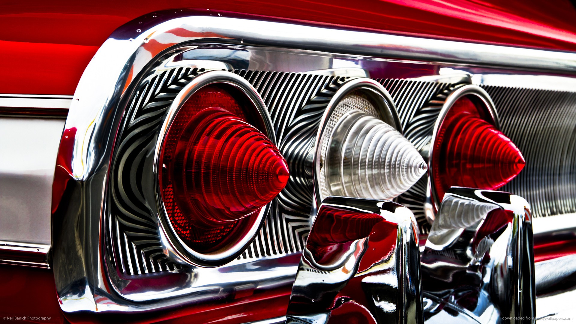 classic, Car, Classic, Hot, Rod, Tail, Light, Red, Chevrolet, Chevy, Impala, Reflection, Chrome Wallpaper