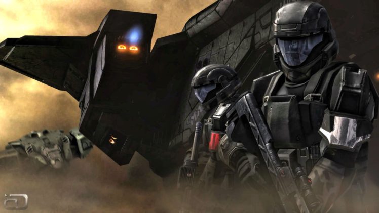 halo, 3, Odst, Shooter, Fps, Sci fi, Futuristic, Action, Fighting, War, 1odst, Warrior, Weapon, Gun HD Wallpaper Desktop Background