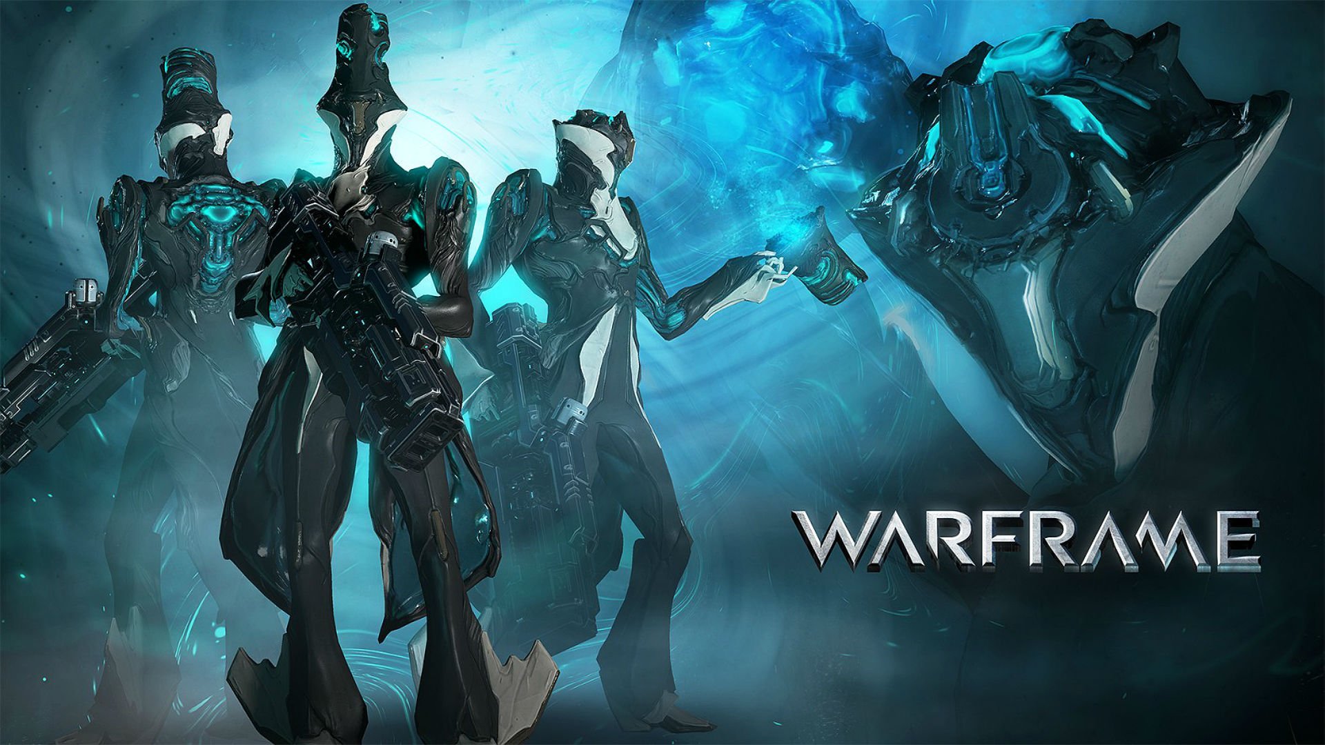 warframe, Warrior, Shooter, Robot, Cyborg, Online, Fighting, Sci fi, Poster Wallpaper