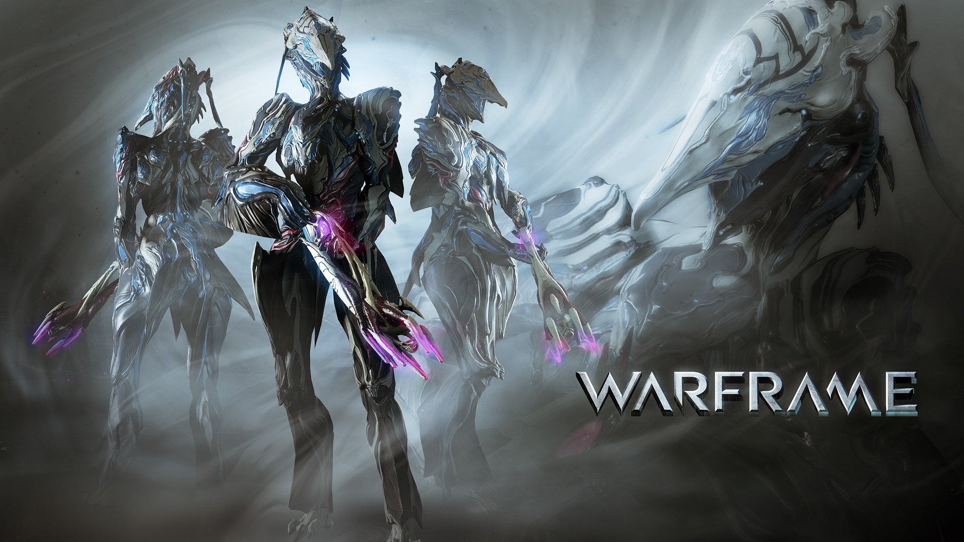 warframe, Warrior, Shooter, Robot, Cyborg, Online, Fighting, Sci fi Wallpaper