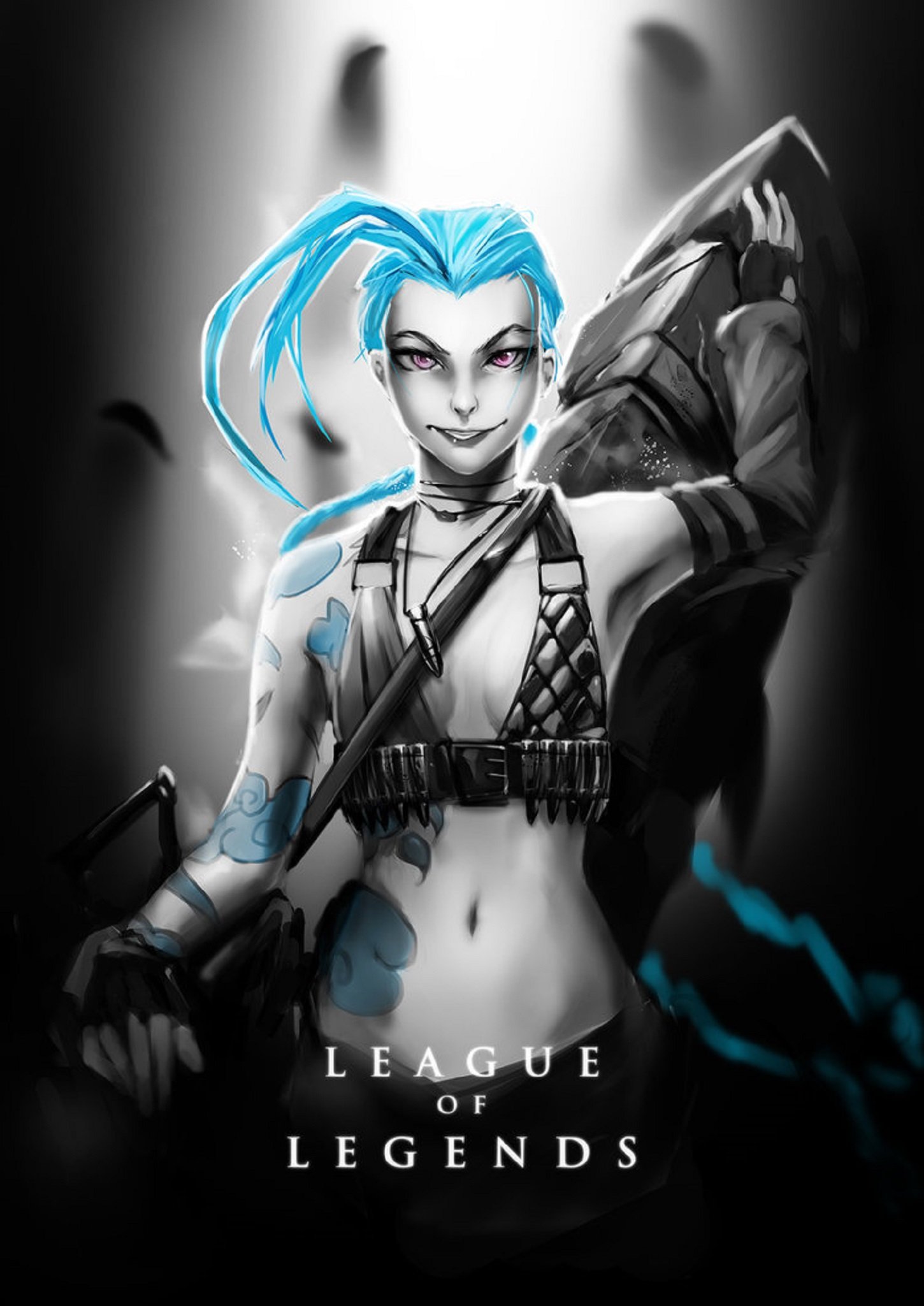 league, Of, Legends, Poster, Jinx Wallpaper