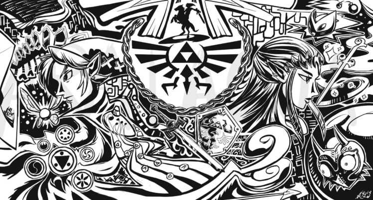 link, Triforce, Ocarina, Of, Time, The, Legend, Of, Zelda, Majoras, Mask, Navi, Windwaker HD Wallpaper Desktop Background