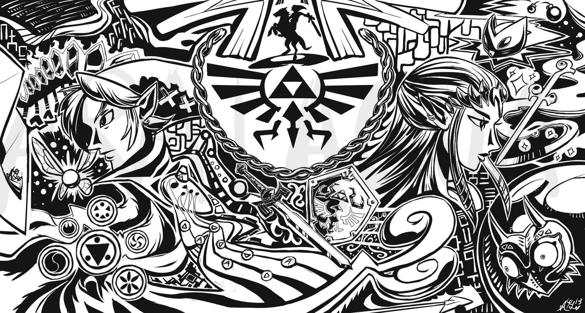 link, Triforce, Ocarina, Of, Time, The, Legend, Of, Zelda, Majoras, Mask, Navi, Windwaker Wallpaper
