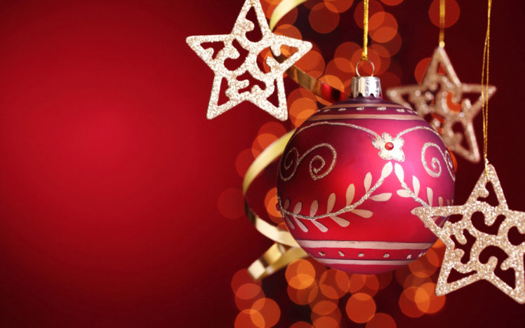 red, Christmas, Ball HD Wallpaper Desktop Background