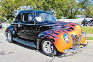 1940, Ford, Coupe, Hotrod, Streetrod, Hot, Rod, Street, Black, Flamed, Usa, 3228×2128 01