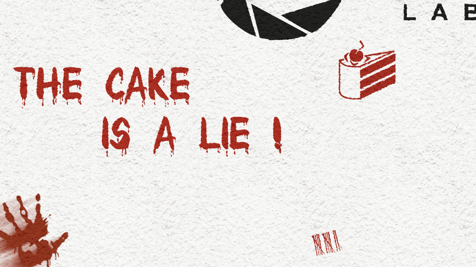 portal, Aperture, Cake, Lie, Text Wallpaper