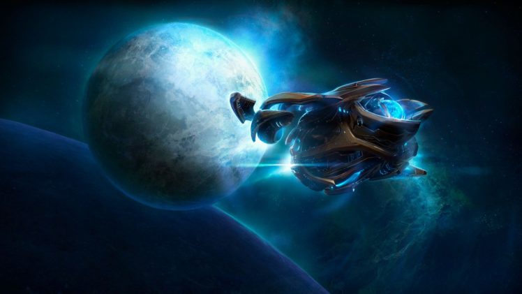 starcraft, Planet, Spaceship, Sci fi HD Wallpaper Desktop Background