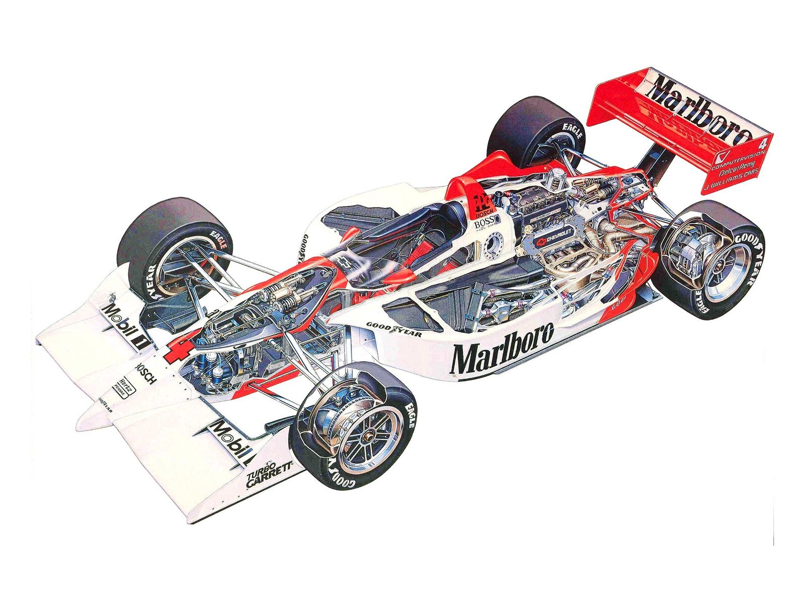 indy, Cars, Sportcars, Cutaway, Technical, Penske, Pc22, 1993 Wallpaper