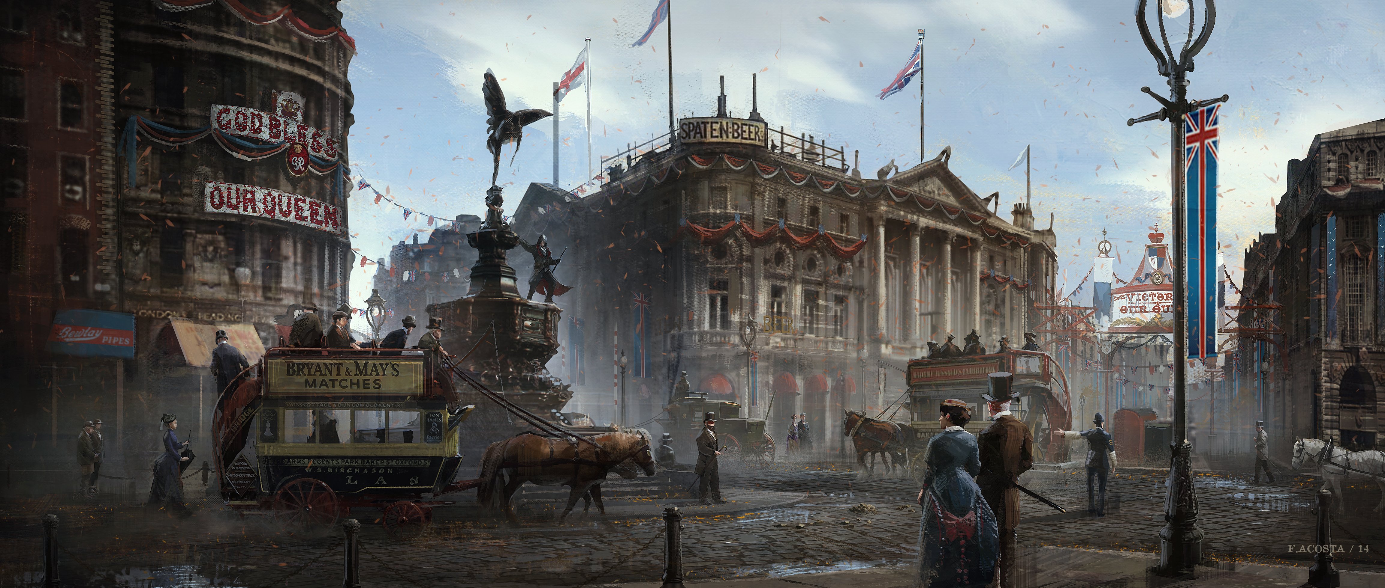 assassins, Creed, Syndicate, Action, Adventure, Fantasy, Warrior, Stealth, Fighting, 1acs Wallpaper