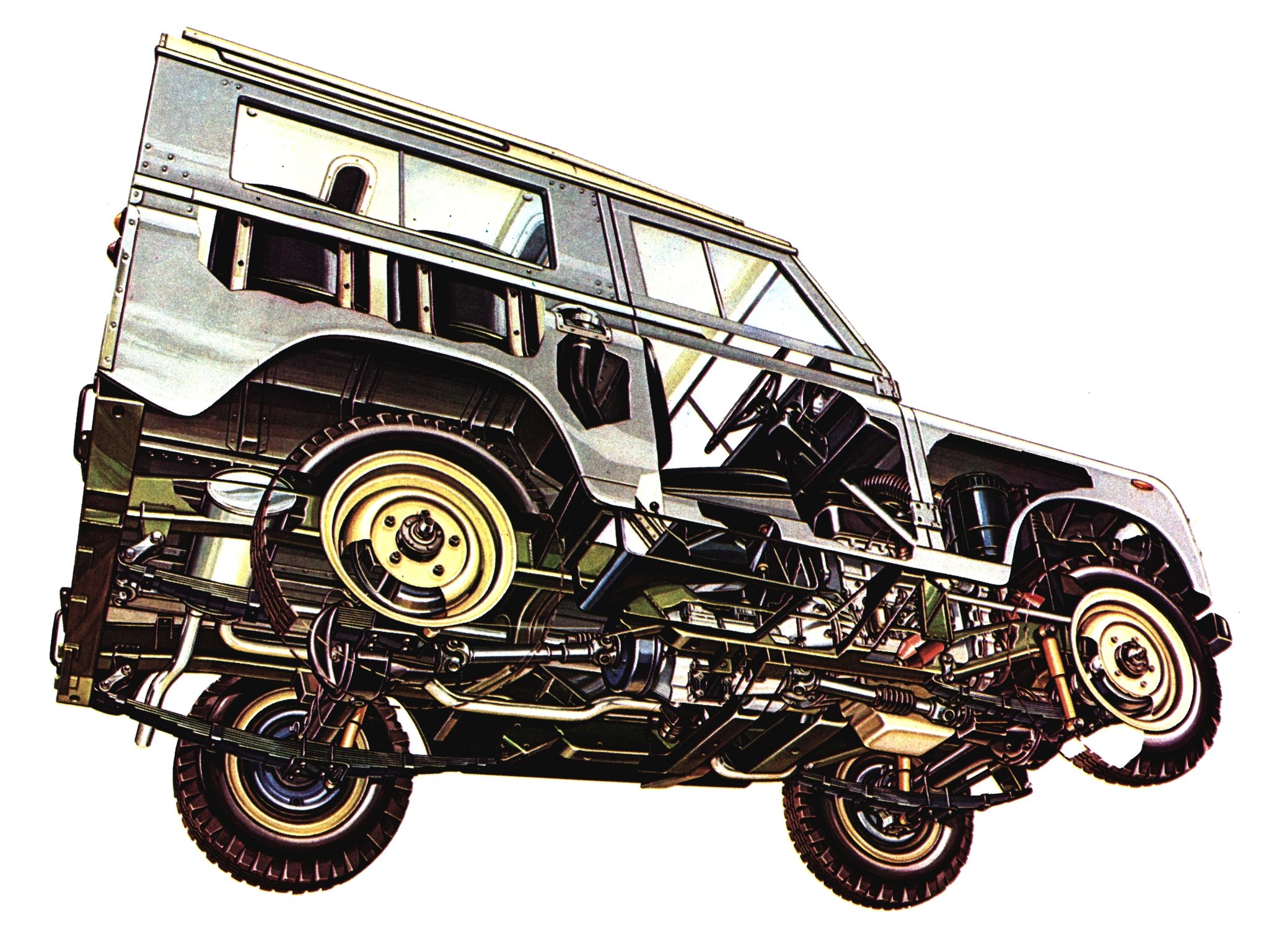 land, Rover, Series, Iii, 1971, Cars, All, Road, Technical, Cutaway Wallpaper