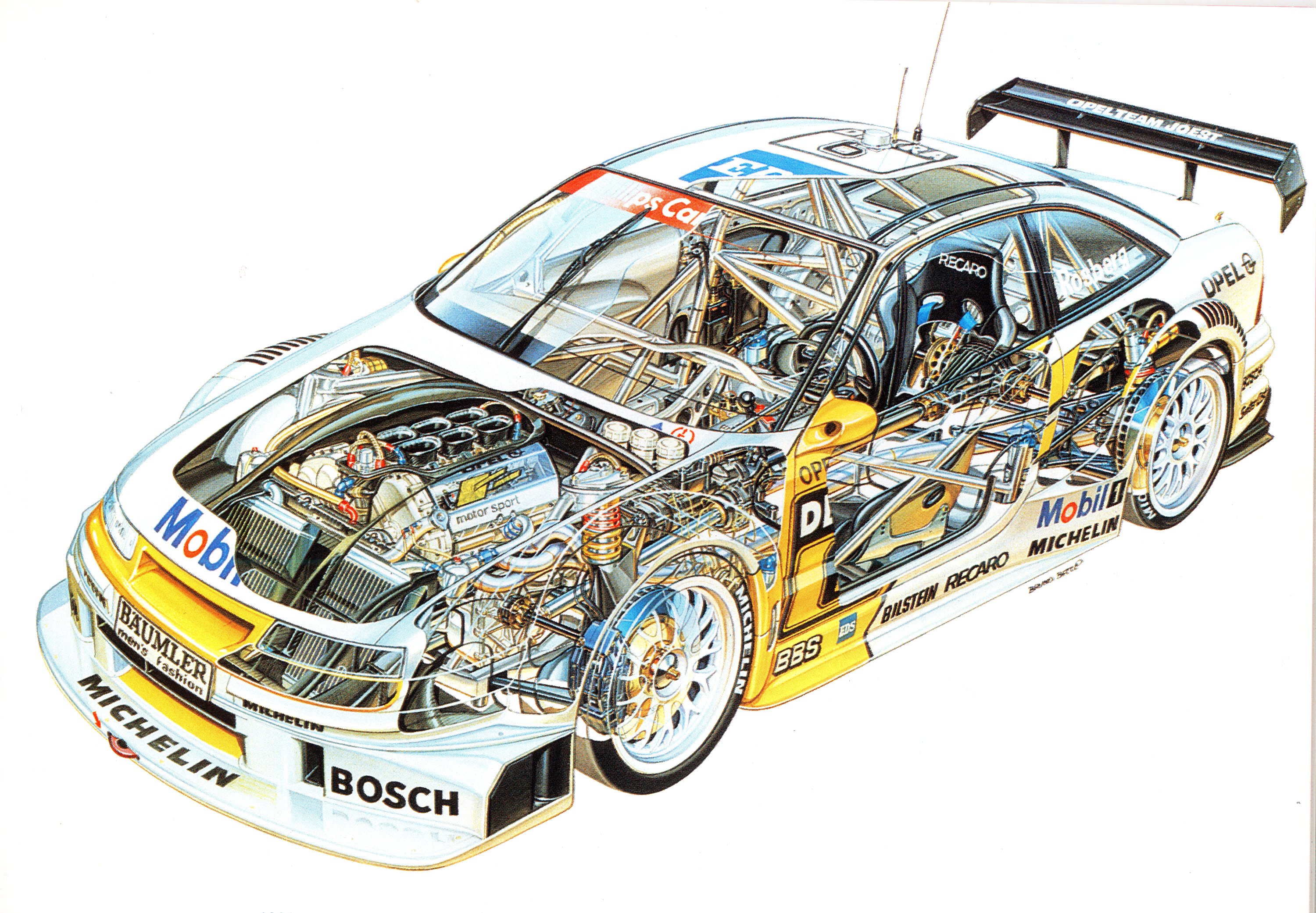 opel, Calibra, Class, 1, Dtm, Coupe, Cutaway, Cars, Technical, Cutaway Wallpaper