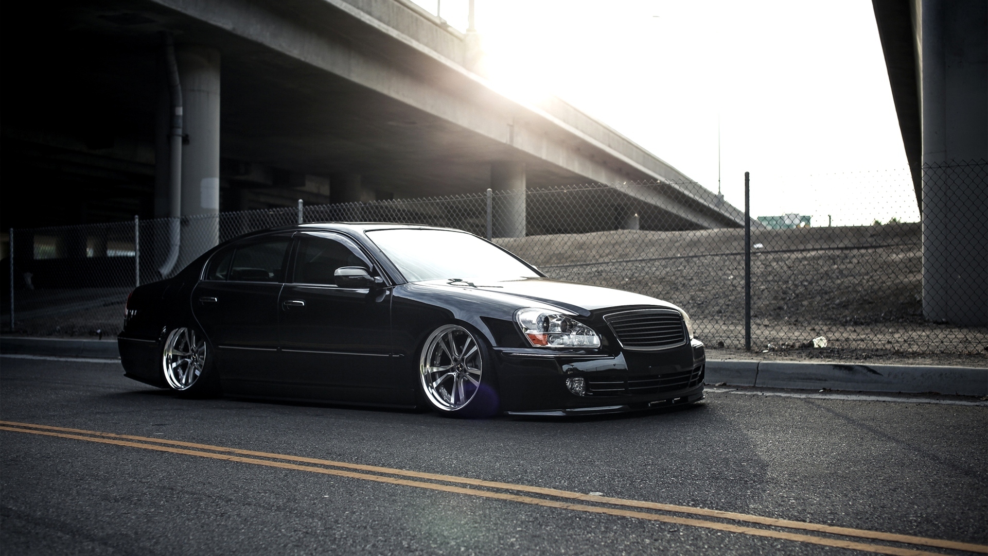 Black Infiniti Q45 Stance Vip Tuning Wallpapers Hd Desktop And Mobile Backgrounds