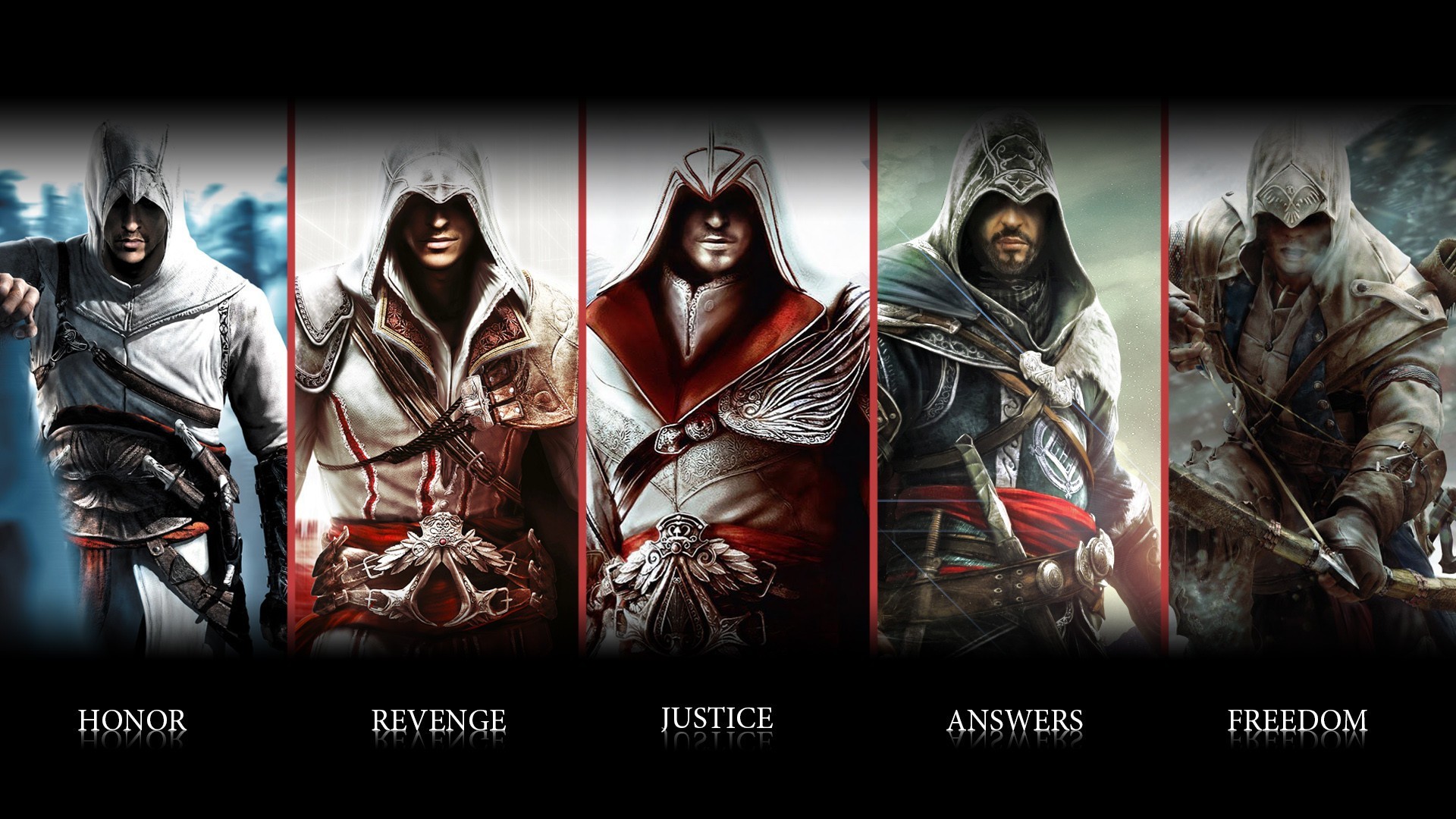 assassins, Creed, Ezio, Connor, Altair, Ubisoft, Animus, Assassin, Blade, Weapon, Warrior Wallpaper